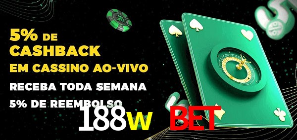 Promoções do cassino ao Vivo 188w bet
